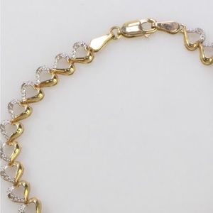 Gold Diamond heart bracelet